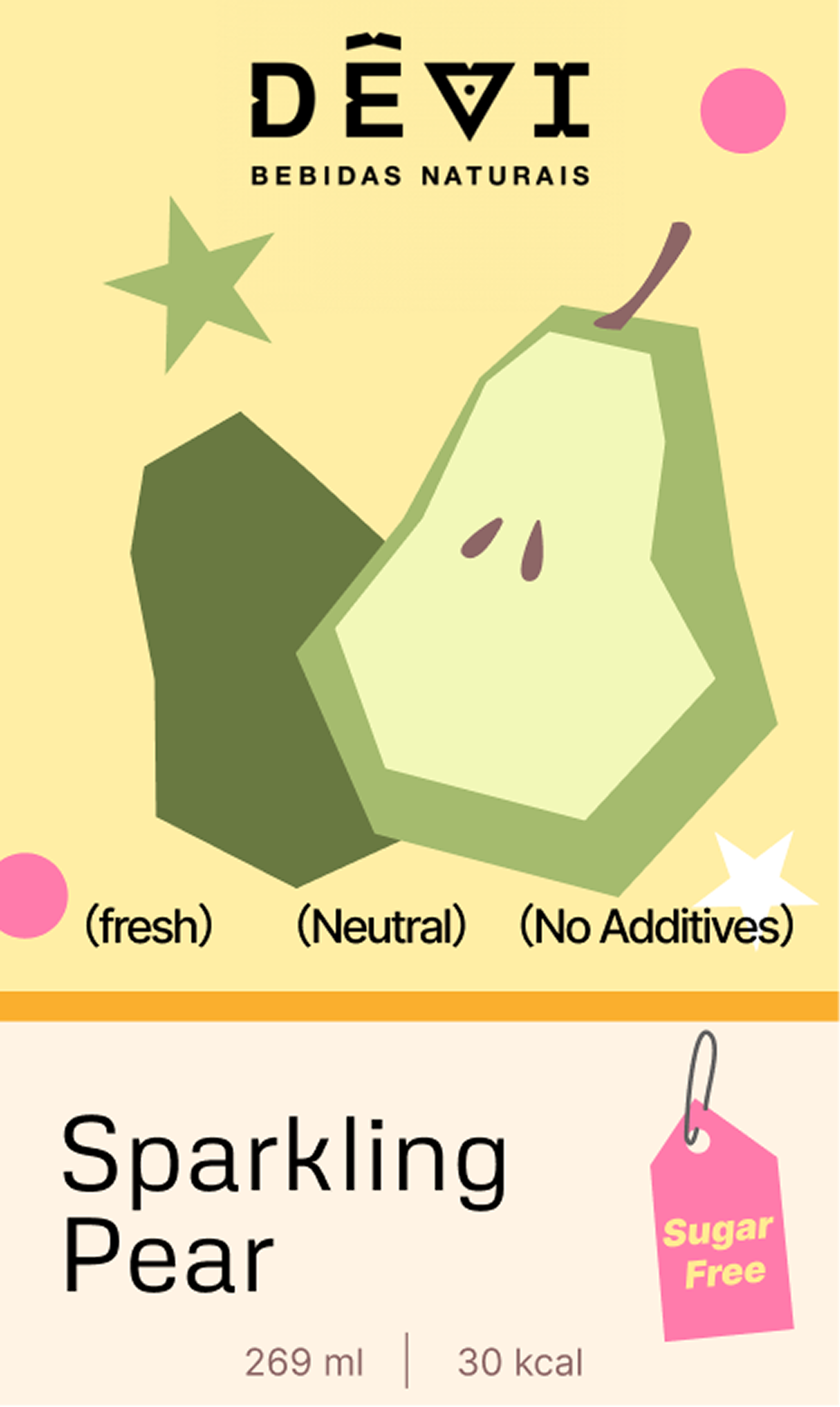 Sparkling Pear label design